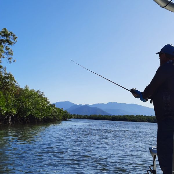 Man Fishing In Dam — Sunshine Coast Marine Electrical Doctor In Coolum Beach, QLD