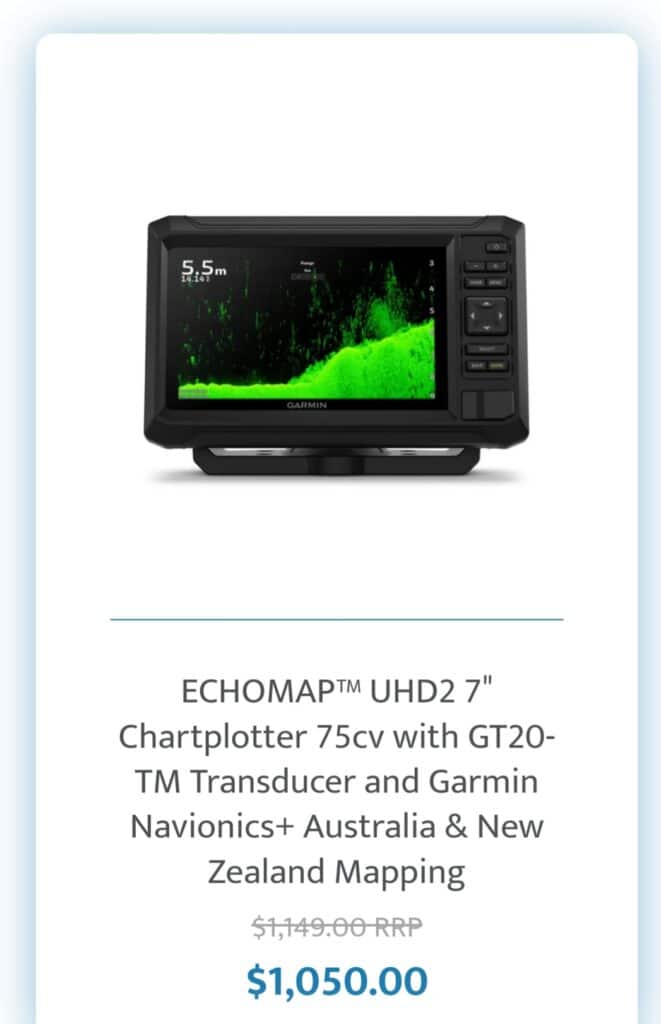 Get your Garmin Marine Echomap UHD2 7" from www.scmarinedoc.com.au