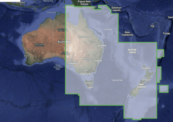 Australia, East & Central to New Zealand - Marine Charts