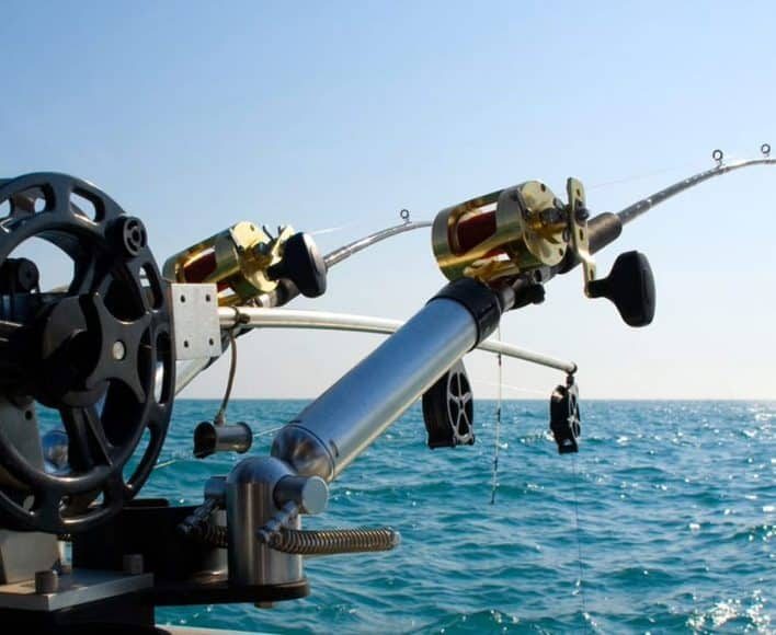 Fishing Poles On A Boat — Sunshine Coast Marine Electrical Doctor In Mooloolaba, Sunshine Coast, QLD